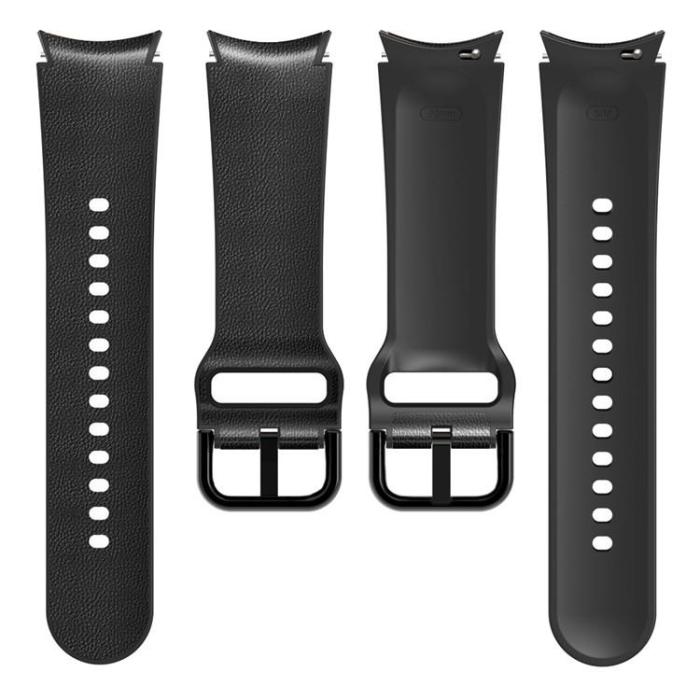 A-One Brand - Galaxy Watch Armband Läder 20MM - Svart