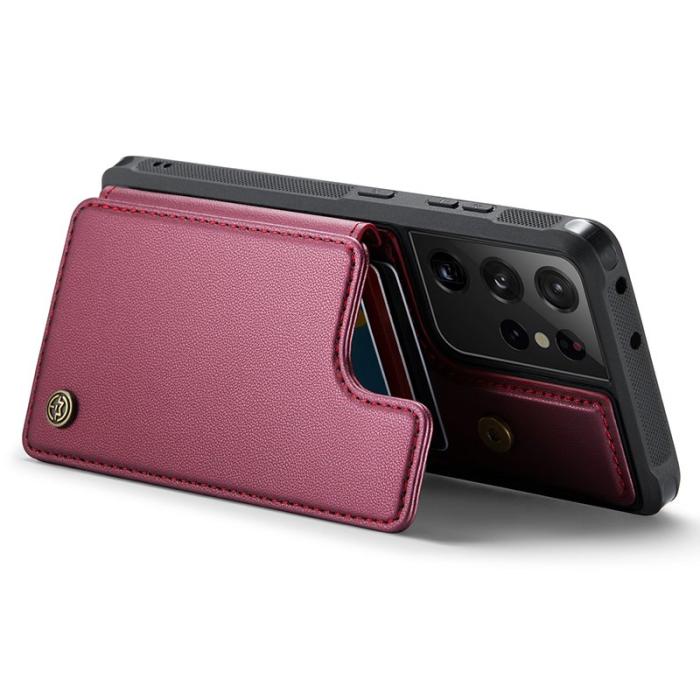 Caseme - CASEME C22 Fodral för Samsung Galaxy S21 Ultra 5G Röd