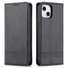 AZNS - AZNS iPhone 14 Plus Pl&aring;nboksfodral Konstl&auml;der - Svart