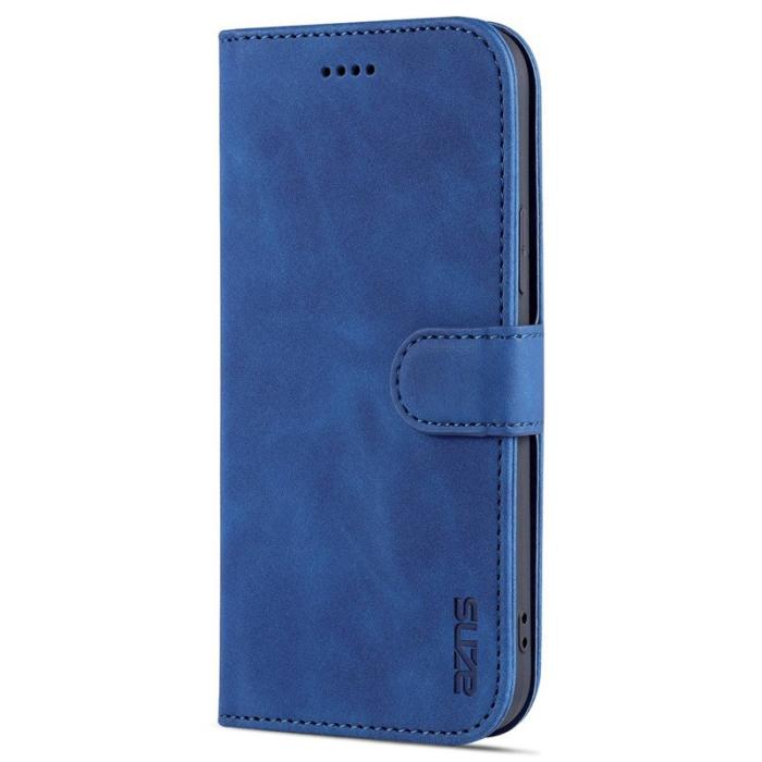 AZNS - AZNS iPhone 14 Plus Plånboksfodral Konstläder - Stöttålig - Blå