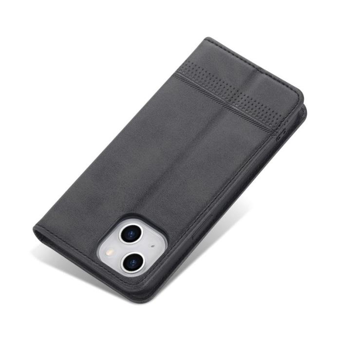 AZNS - AZNS iPhone 14 Plus Plånboksfodral Konstläder - Svart
