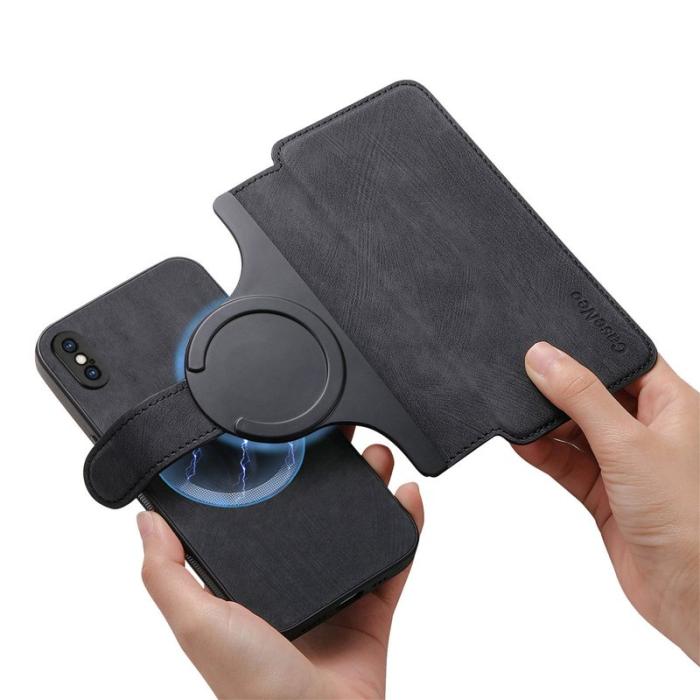 CASENEO - CASENEO iPhone XS Max Plånboksfodral Konstläder - Svart