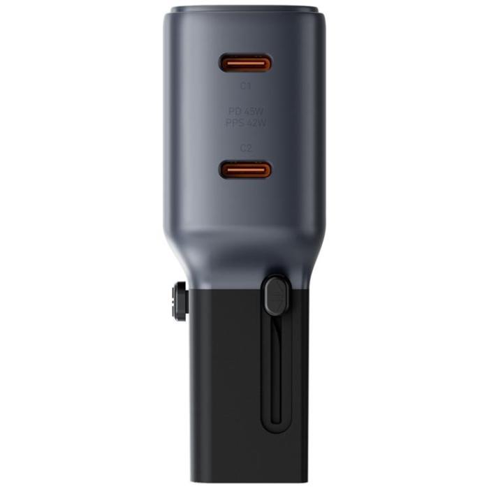 ENERGEA - Energea Snabbladdare 45W 2xUSB-C TravelGo - Grafitsvart