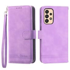 DIERFENG - DIERFENG DF-03 Pl&aring;nboksfodral f&ouml;r Samsung Galaxy A33 5G - Lila Konstl&auml;der