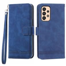 DIERFENG - DIERFENG DF-03 Pl&aring;nboksfodral f&ouml;r Samsung Galaxy A33 5G - Konstl&auml;der - Bl&aring;