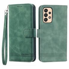 DIERFENG - DIERFENG DF-03 Pl&aring;nboksfodral f&ouml;r Samsung Galaxy A33 5G - Konstl&auml;der - Gr&ouml;n