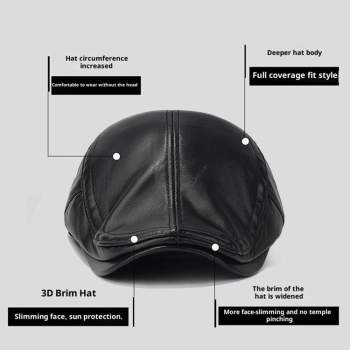 A-One Brand - Keps med öronflikar PU-läder 2025d139