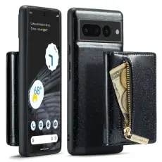DG.MING - DG.MING M3 Series Konstl&auml;der Pl&aring;nboksfodral f&ouml;r Google Pixel 7 Pro 5G Svart
