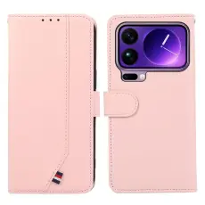 A-One Brand - Xiaomi 17 Pro Konstl&auml;der Pl&aring;nboksfodral RFID-Skydd - Rosa