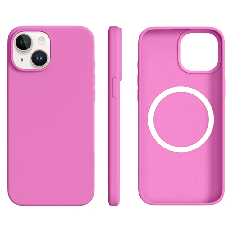 iPhone 14/13 Mobilskal MagSafe Ultra Thin Silicone (Rose Rosa) | 2353 | AlltMobil