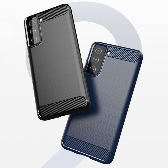 UTGATT - Carbon Flexible TPU skal till Samsung Galaxy S21 5G - Blå