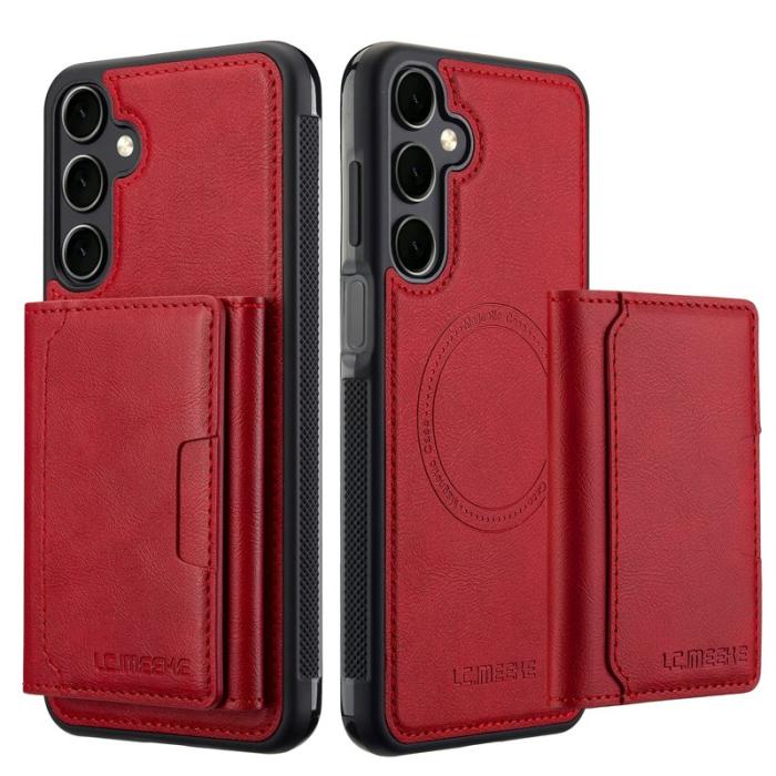 LC.imeeke - LC.IMEEKE L5 Samsung Galaxy S23 FE Fodral KonstLäder - Röd