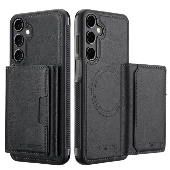 LC.imeeke - LC.IMEEKE L5 Samsung Galaxy S23 FE Fodral KonstLäder - Svart