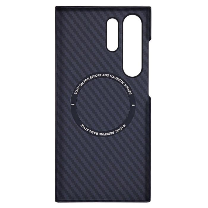 X-Level - X-LEVEL Mobilskal till Samsung Galaxy S24 Ultra Magnetisk Kolfiber Svart