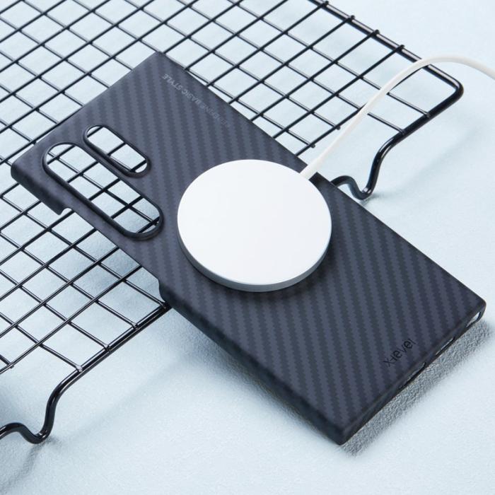 X-Level - X-LEVEL Mobilskal till Samsung Galaxy S24 Ultra Magnetisk Kolfiber Svart