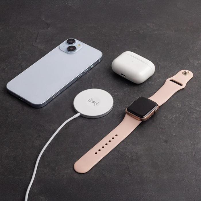Forever - Forever 3i1 MagSafe Trådlös Laddare 15W Magnetisk MAWC-400 Vit