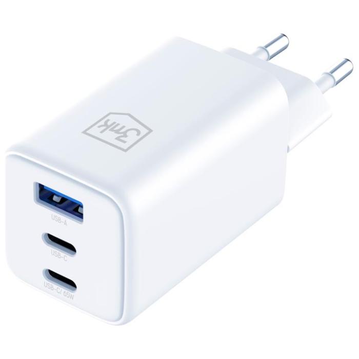 3MK - 3MK Snabbladdare 65W 1xUSB-A 2xUSB-C PD QC4+ Hyper GaN