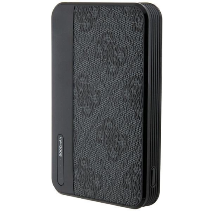 Guess - Guess Powerbank 5000mAh 15W Läder Metal Logo - Svart
