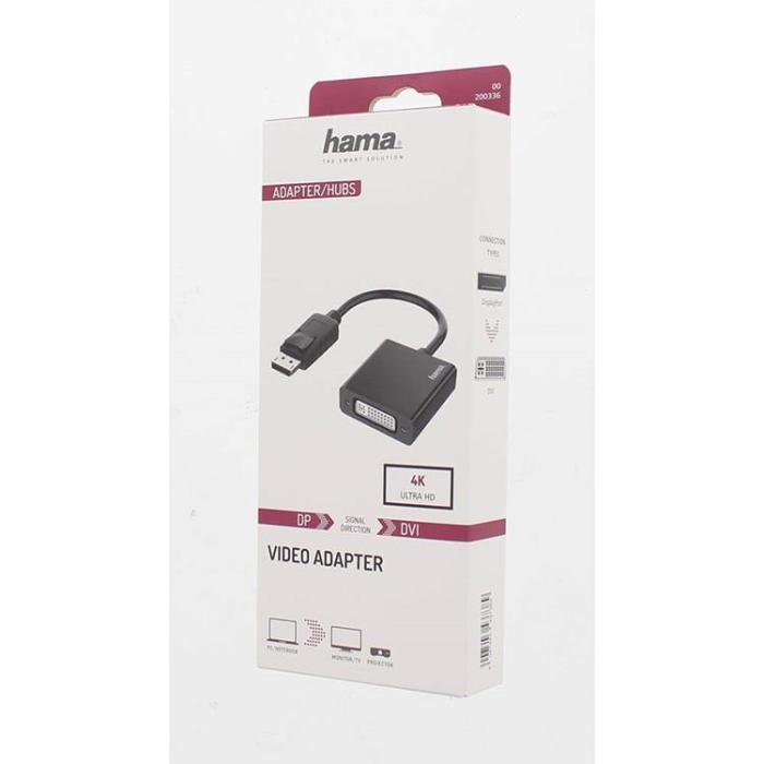 Hama - HAMA Adapter Multimedia DisplayPort-DVI 4K