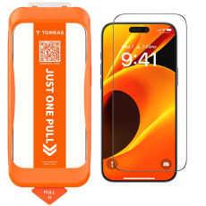 Torras - Torras iPhone 17 Pro H&auml;rdat Glas Sk&auml;rmskydd med Dust Removal Tool