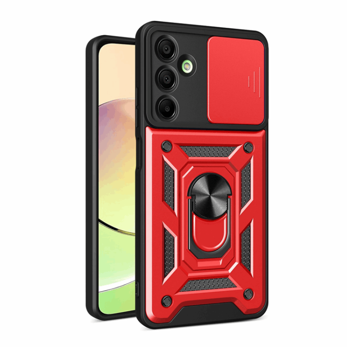 OEM - Galaxy A16/A16 5G Mobilskal Hybrid Armor Camshield - Röd