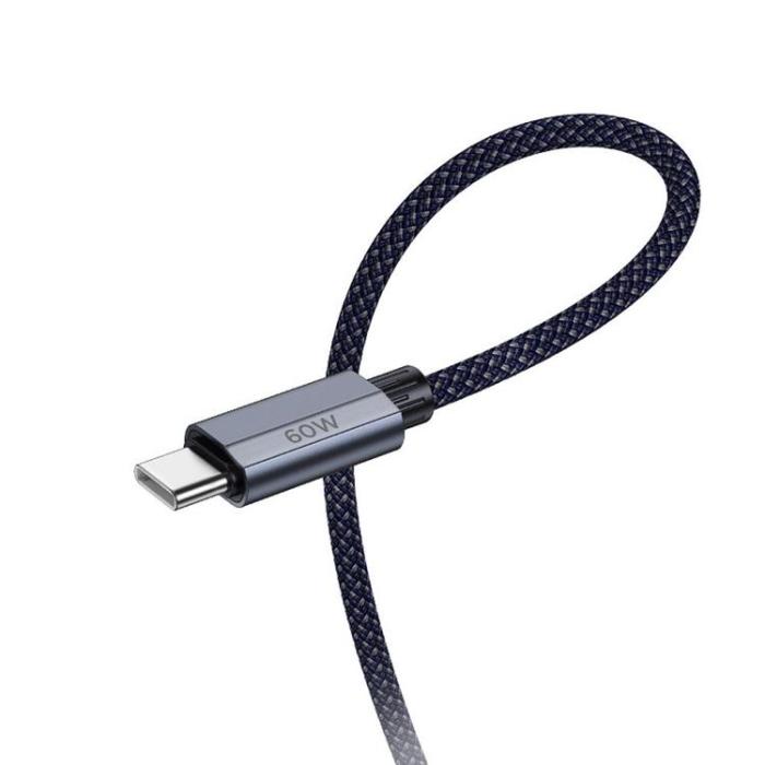 Hoco - HOCO USB-C Till USB-C 60W Kabel 1.2m PD QC3.0 3A U134 Mörkblå