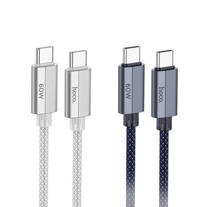 Hoco - HOCO USB-C Till USB-C 60W Kabel 1.2m PD QC3.0 3A U134 Mörkblå