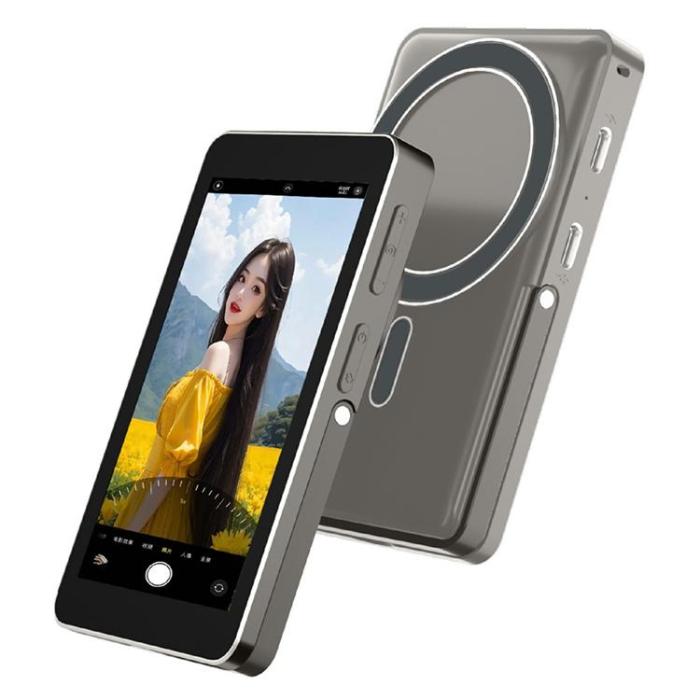 OEM - Mobil Multi-Touch MagSafe Selfie Monitor Skärmspeglingsenhet RK-X40P Ultra - Grå