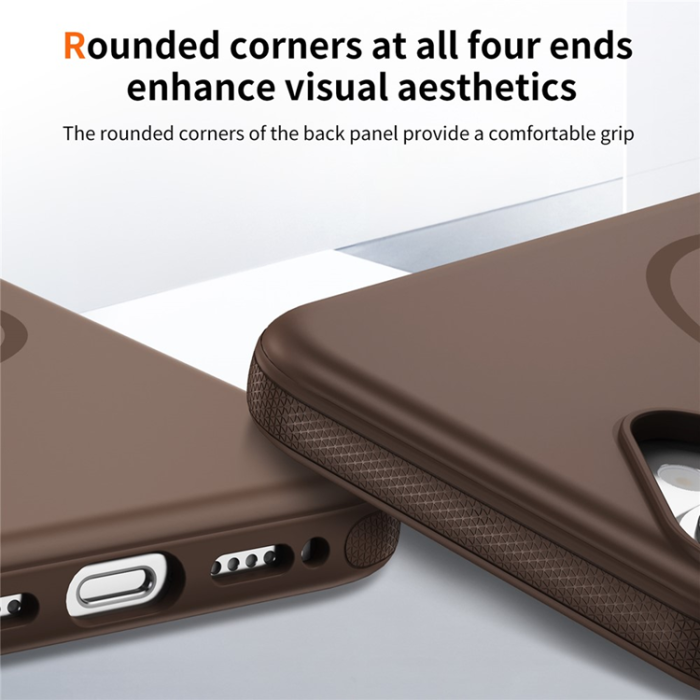 A-One Brand - iPhone 17 Mobilskal MagSafe PC + TPU Shockproof - Kaffe