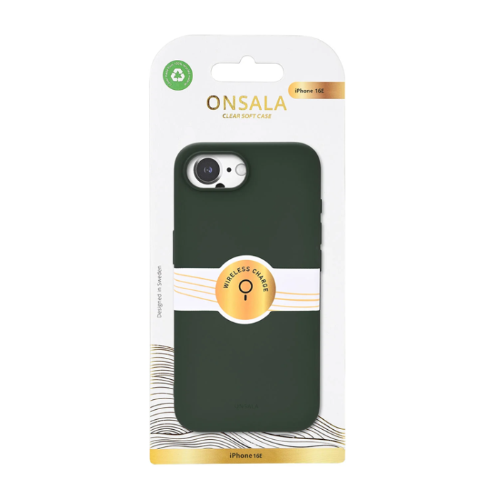 Onsala - Onsala iPhone 16e Mobilskal Silikon Återvunnen - Olivgrön