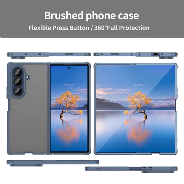 A-One Brand - Galaxy Z Fold 7 5G Mobilskal Frosted Translucent - Blå