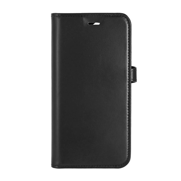 BUFFALO - BUFFALO äkta läder iPhone 16 Plånboksfodral MagSafe 2-i-1 - Svart