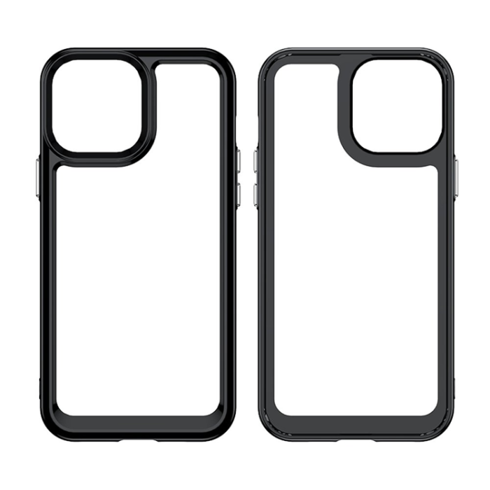 OEM - iPhone 12 Pro Max Mobilskal Outer Space Gel Frame - Röd