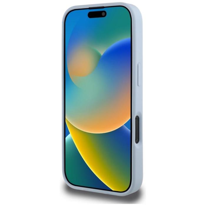 Guess - Guess iPhone 16 Pro Max Mobilskal Grained Big 4G Small Classic Logo - Blå