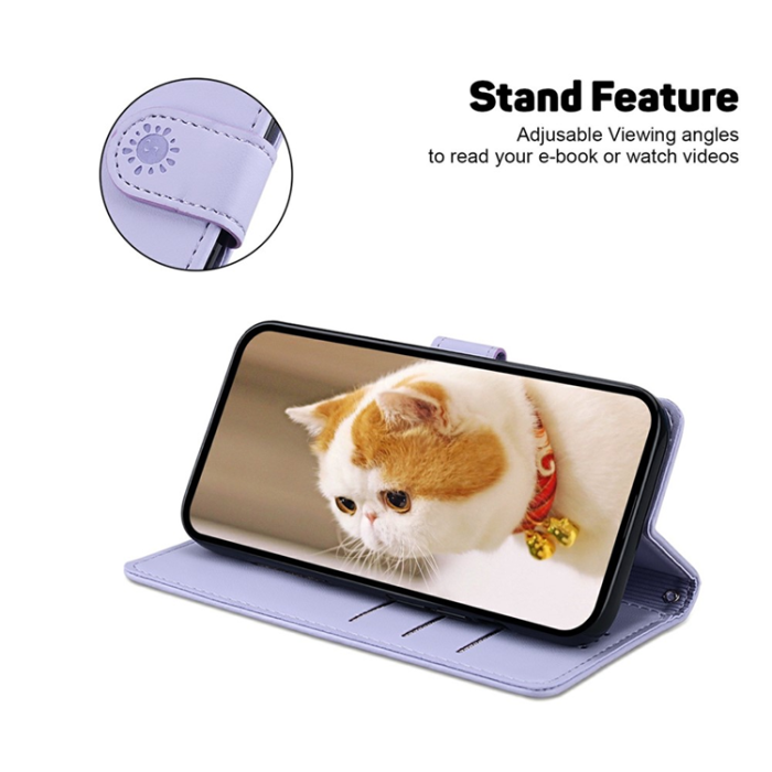 A-One Brand - Sony Xperia 10 VII Plånboksfodral RFID Kitten Pattern - Lila