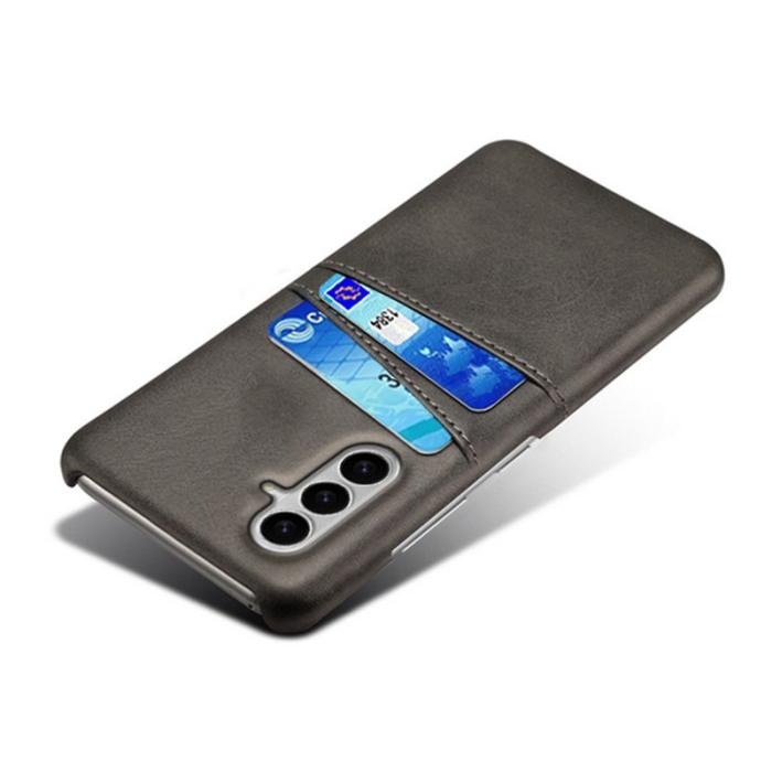 OEM - Mobilskal till Samsung Galaxy S26/S26 Pro Kortplatser PU Läder + Hård PC Svart