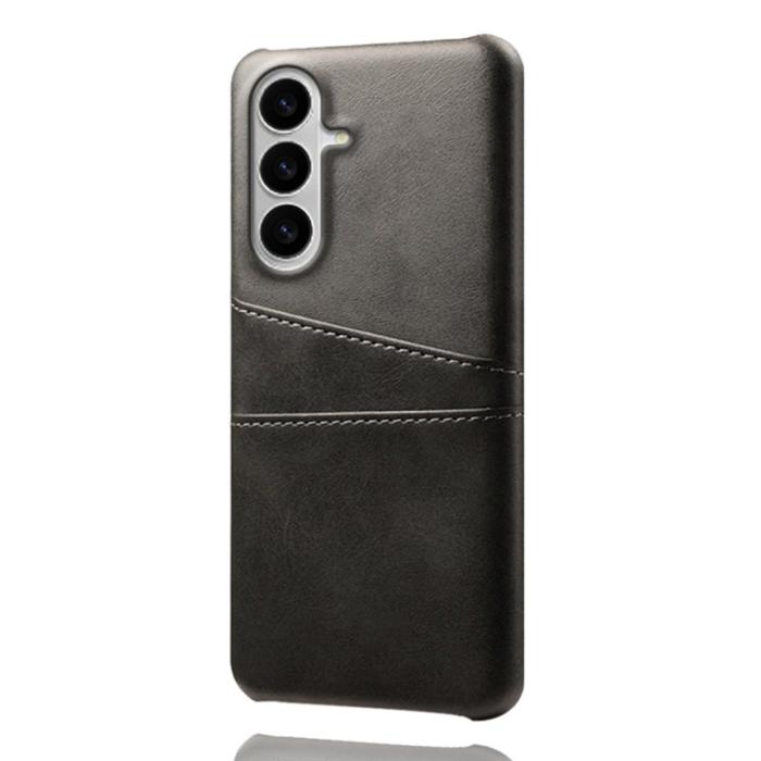 OEM - Mobilskal till Samsung Galaxy S26/S26 Pro Kortplatser PU Läder + Hård PC Svart
