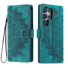 OEM - Samsung Galaxy S26 Ultra Pl&aring;nboksfodral Imprinted Totem Konstl&auml;der - Mintgr&ouml;n