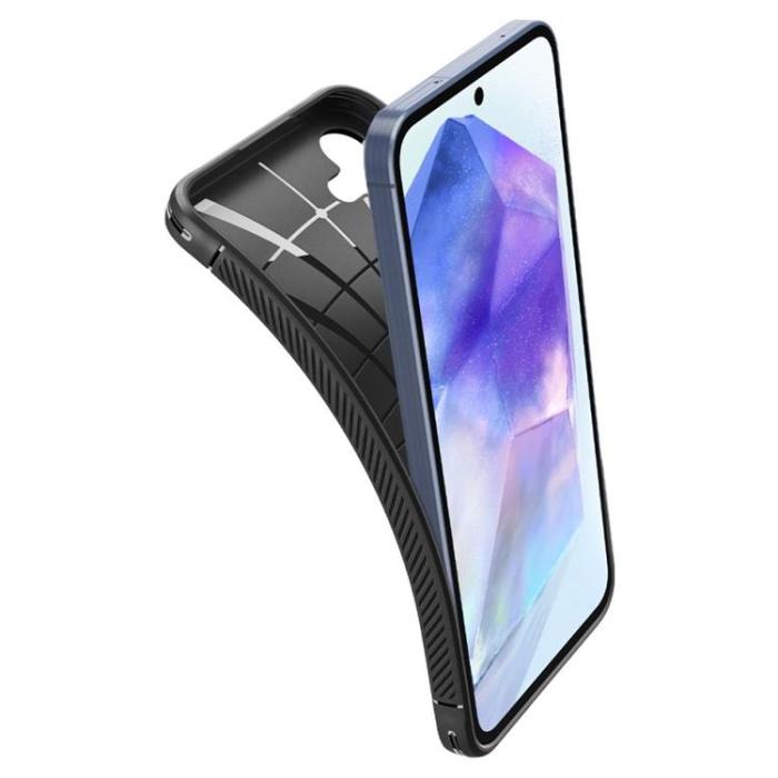 Spigen - Spigen Galaxy A55 5G Mobilskal Rugged Armor - Svart