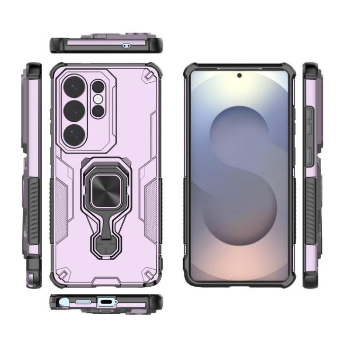 WANLONFENG - WANLONFENG Mobilskal till Samsung Galaxy S26 Ultra Plast Kickstand - Lila