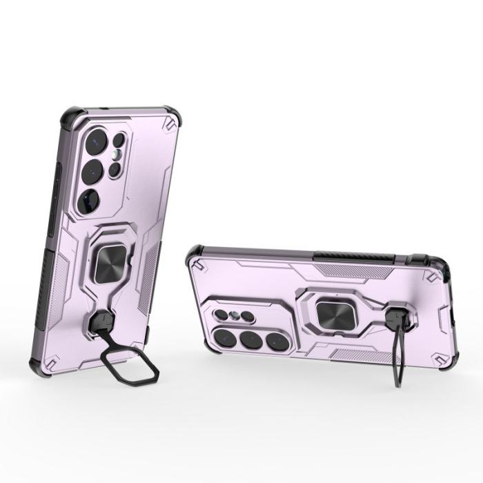 WANLONFENG - WANLONFENG Mobilskal till Samsung Galaxy S26 Ultra Plast Kickstand - Lila