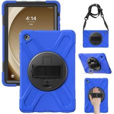 A-One Brand - Galaxy Tab A9 Plus Skal Kickstand Handrem Med Axelrem - Blå
