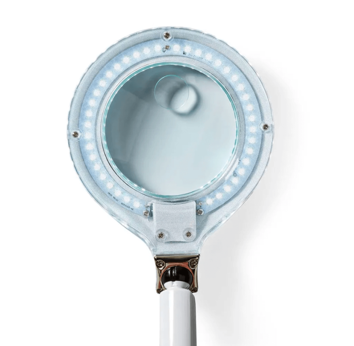 OEM - Nedis Förstoringsglas Bordslampa 6500K, 6.5W, 585lm - Vit