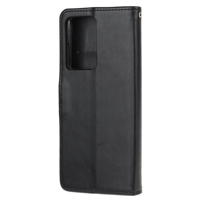 A-One Brand - Imprint Butterfly Plånboksfodral till Galaxy S21 Ultra - Svart