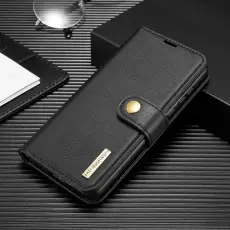 DG.MING - DG.MING &Auml;kta L&auml;der Pl&aring;nboksfodral Huawei P40 - Svart
