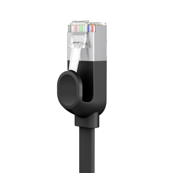 BASEUS - Baseus Cat6 RJ45 1m Flat Ethernet Nätverk Kabel - Svart