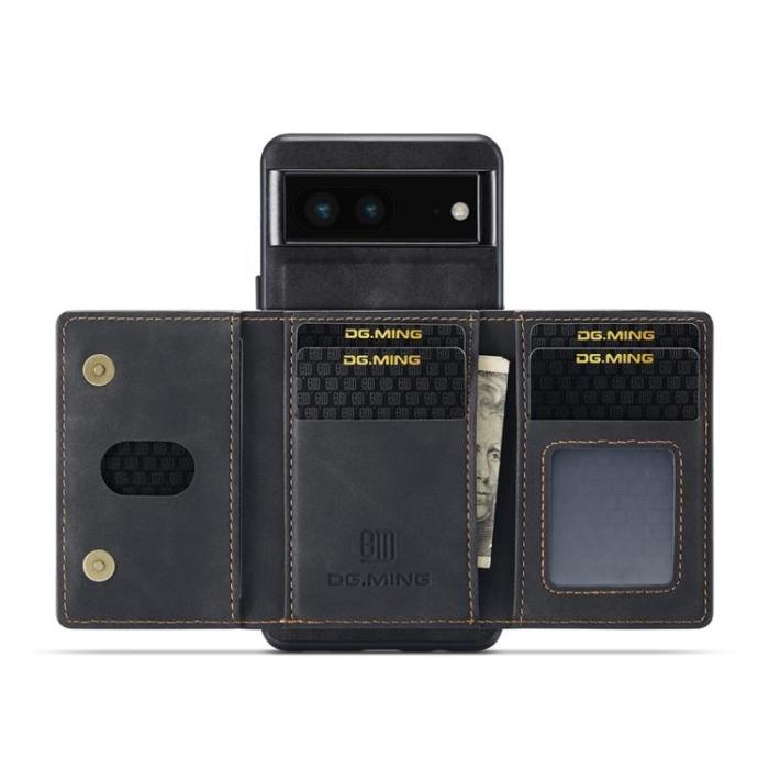DG.MING - DG.MING Google Pixel 7 Plånboksfodral M2 Detachable - Svart