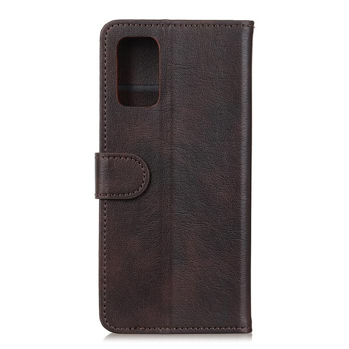 OEM - Litchi Läder Plånboksfodral Galaxy S20 FE - Brun