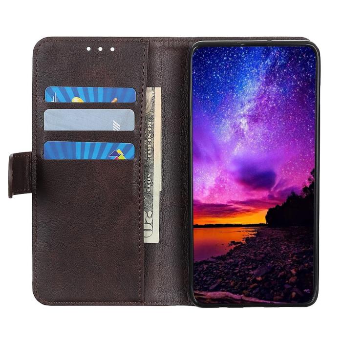 OEM - Litchi Läder Plånboksfodral Galaxy S20 FE - Brun