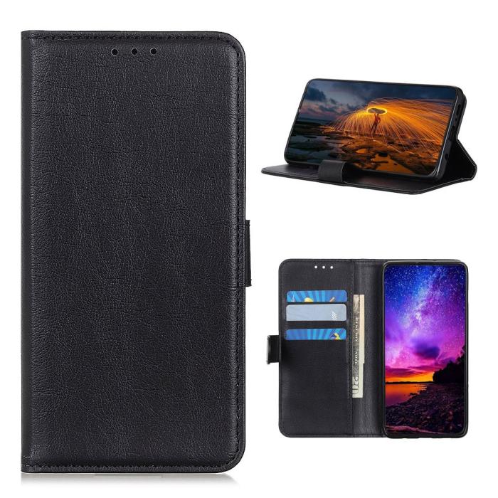 OEM - Litchi Läder Plånboksfodral Galaxy S20 FE - Svart